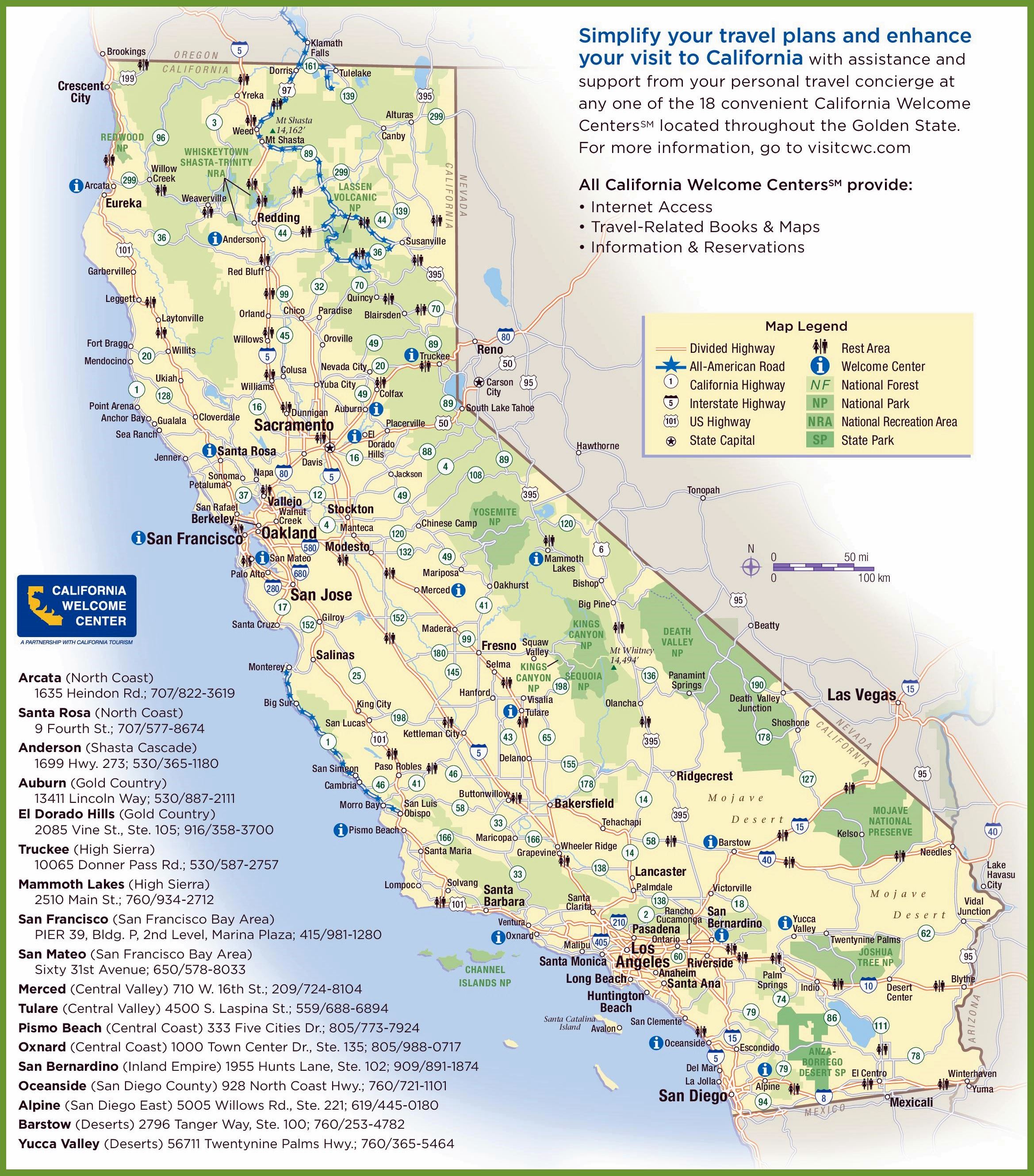 Free Printable Map Of California Cities