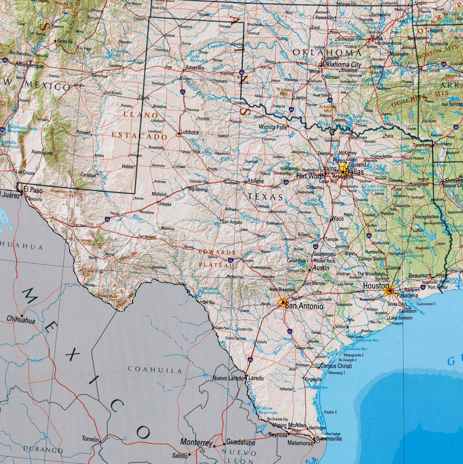 Large Texas Maps for Free Download and Print HighResolution and