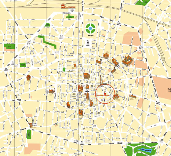 Детальная карта Болоньи 1