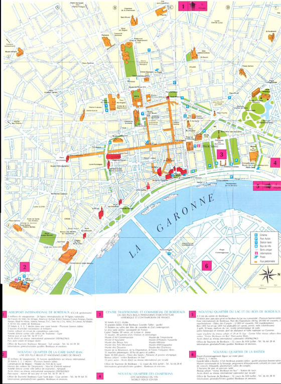 Large map of Bordeaux 1