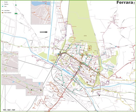 Детальная карта Феррары 1