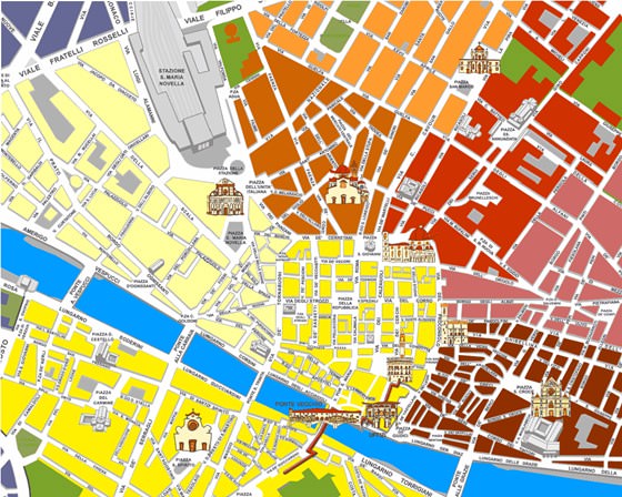 Mapa Interactivo De Florencia Busque Hitos Turísticos Y Servicios 3507