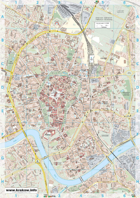 Large map of Krakow 1