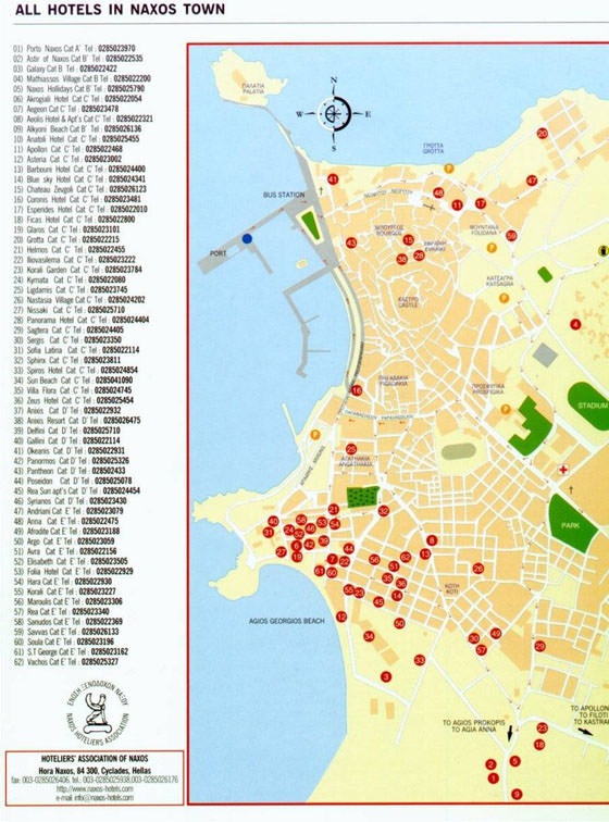 Mapas Detallados de Naxos para Descargar Gratis e Imprimir