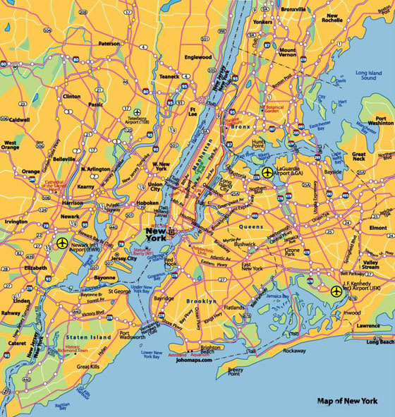 Detailed map of New York 2