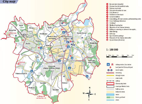 Large map of Ostrava 1