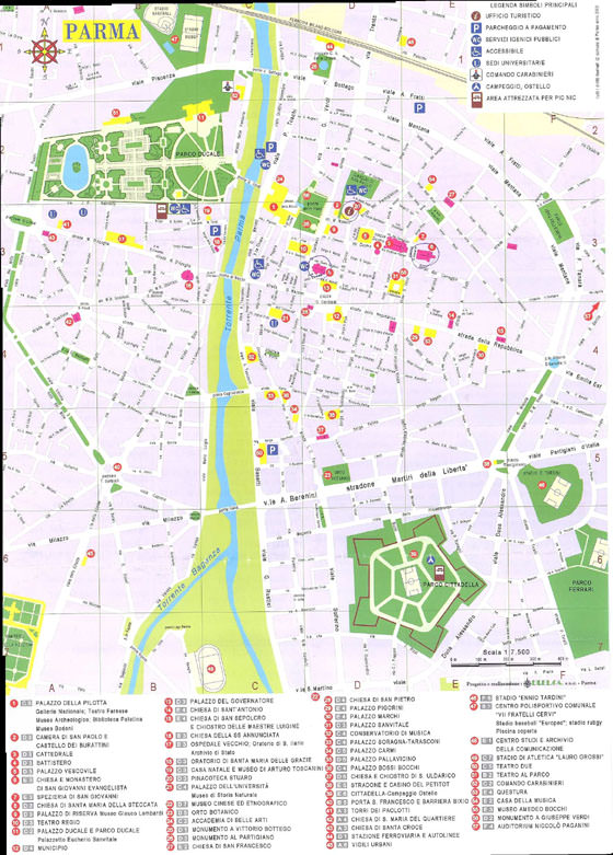 Large map of Parma 1