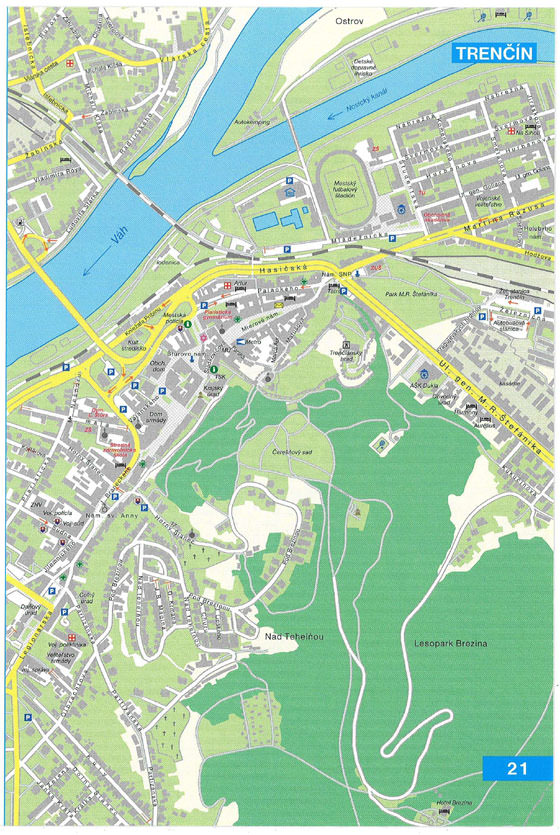 Large map of Trencin 1