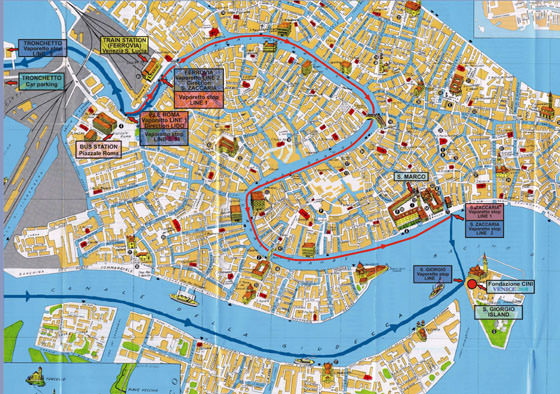 Детальная карта Венеции 1
