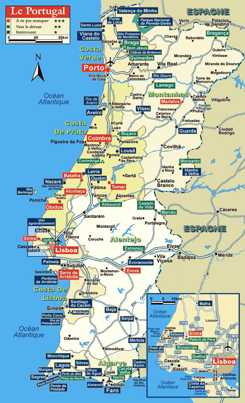 Mapa De Portugal Con Ciudades Y Distritos Descargar E Imprimir Mapas Images 5569
