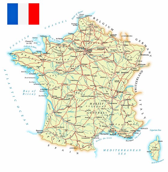 Карта  Франции