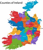 Карта регионов Ирландии