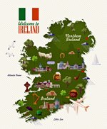 Карта достопримечательностей Ирландии