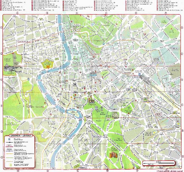 Детальная карта Рима - скачать или распечатать
