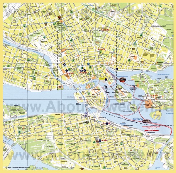 Детальная карта Стокгольма - скачать или распечатать