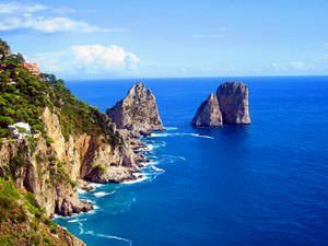 View from the Capri Botanical Gardens