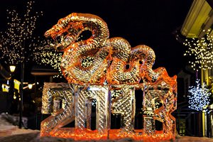 Ice sculpture in Irkutsk