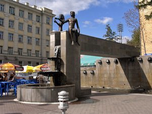 Krasnoyarsk is rich with Fountains
