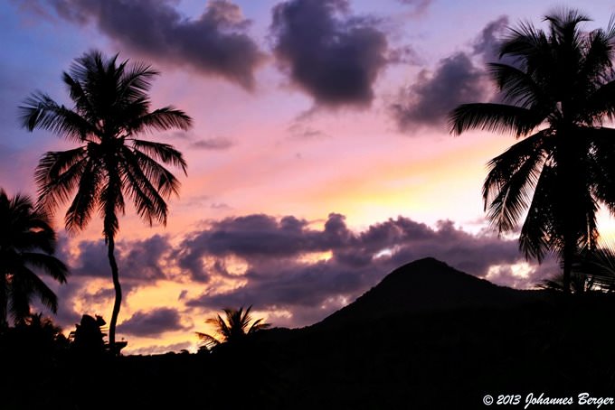 Sunset over Dominica
