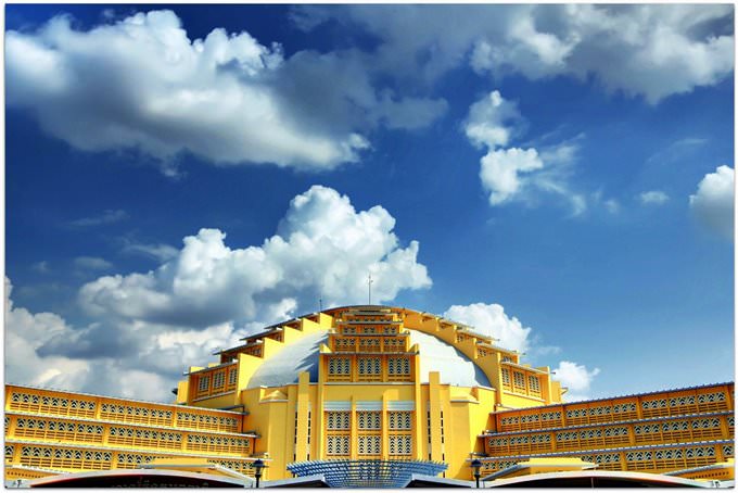 Egg-Yolk Yellow Deco | Phnom Penh Central Market | Cambodia