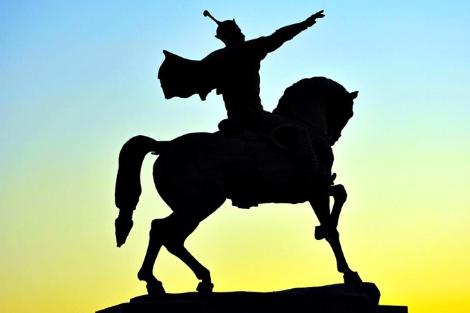 Uzbekistan, Tashkent, Statue of Amir Timur