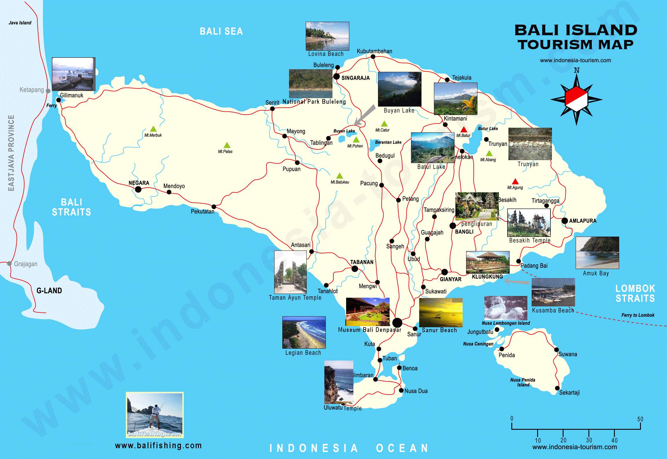 Mapas Detallados de Bali para Descargar Gratis e Imprimir