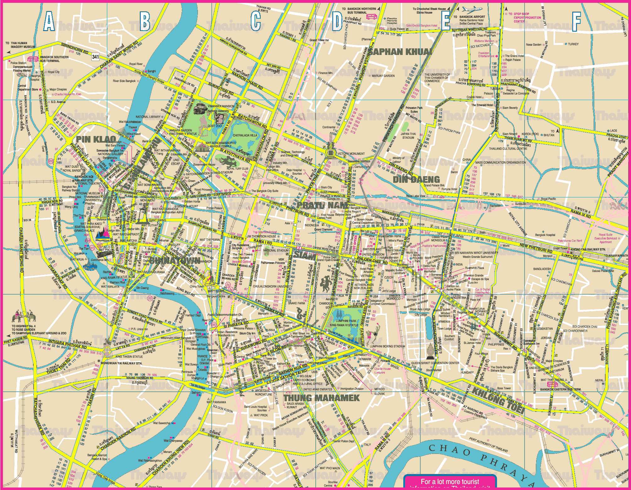 Large Bangkok Maps for Free Download and Print | High-Resolution and