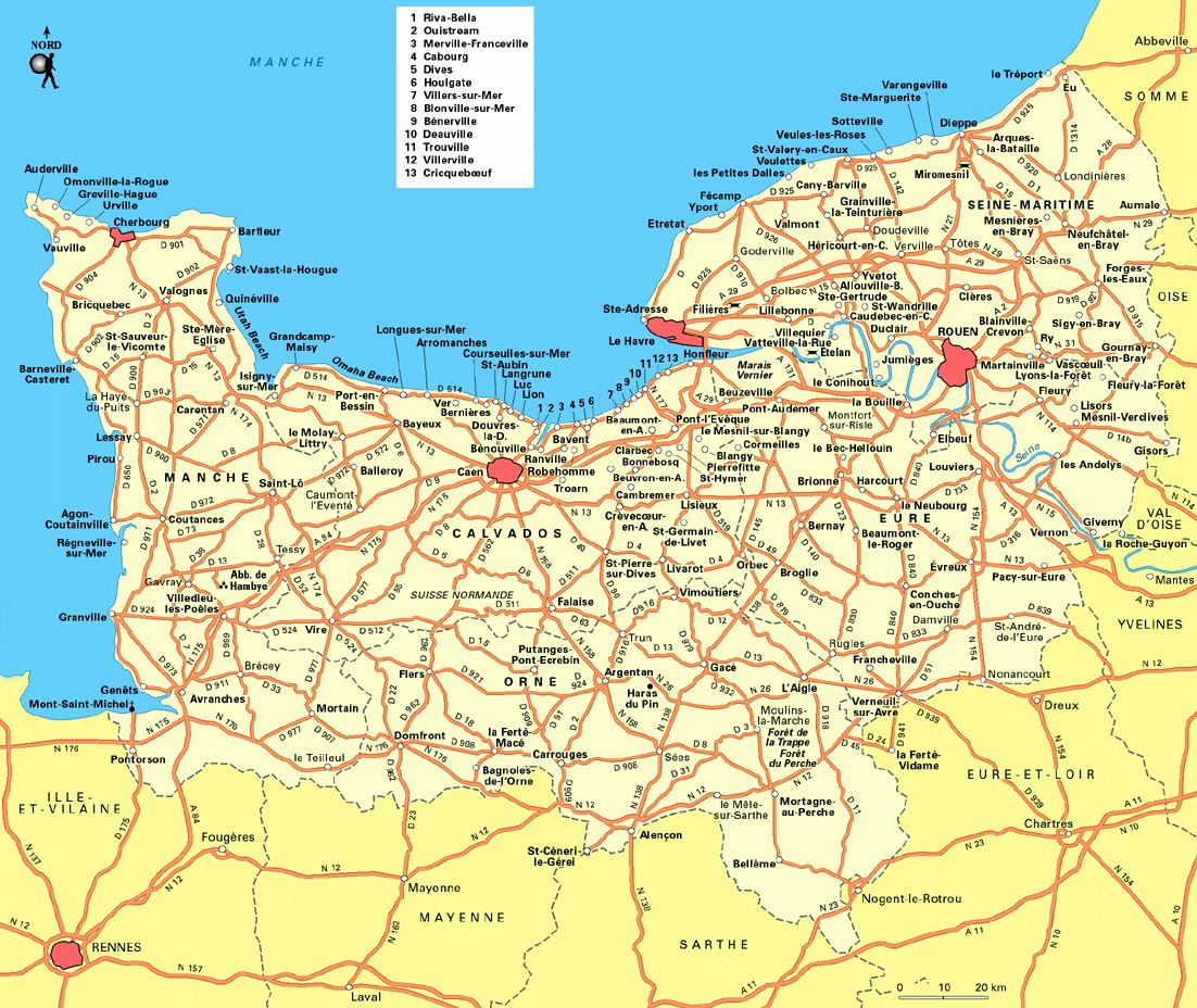 Map Of Normandy France Detailed – Map of Spain Andalucia