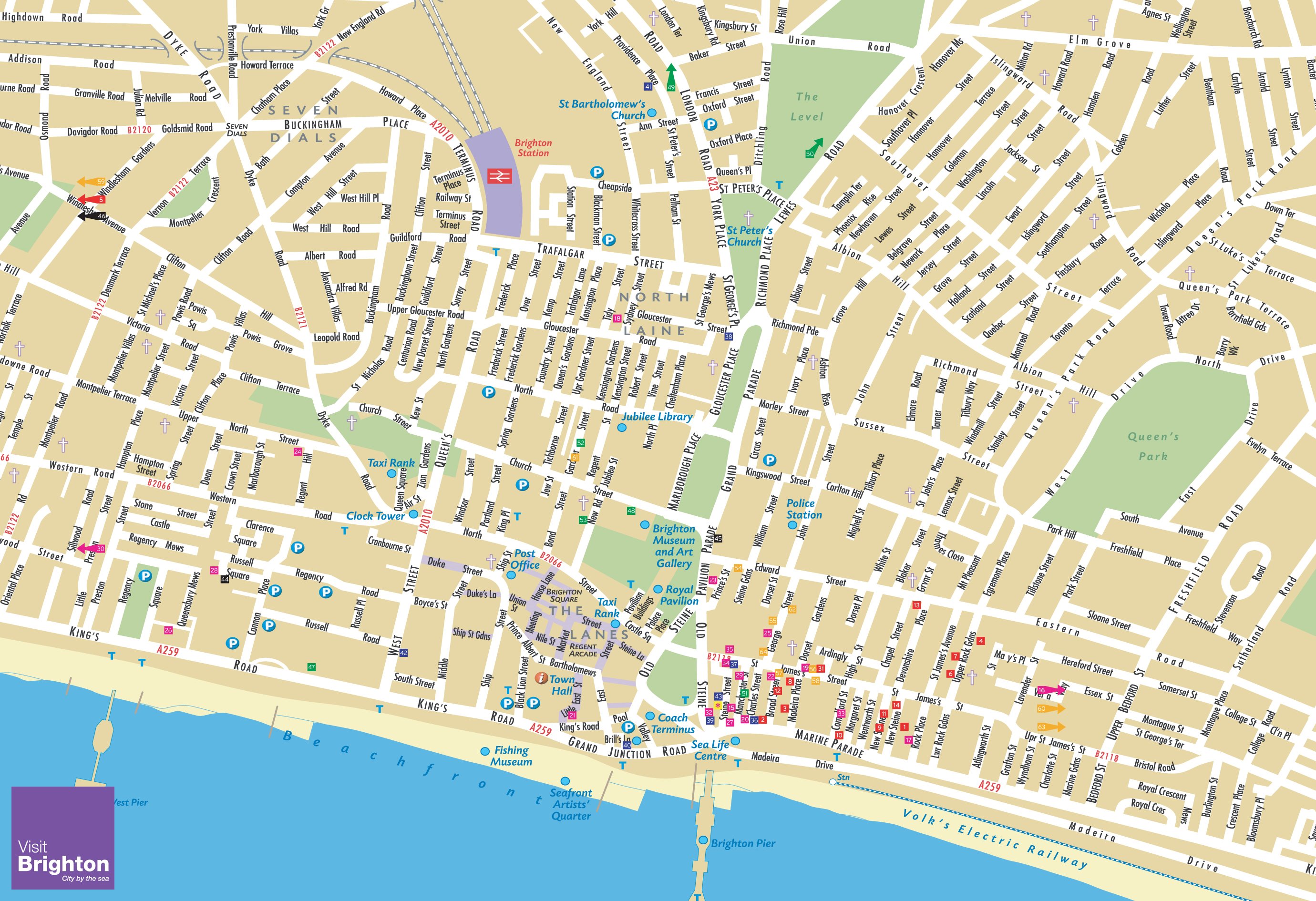 Large Brighton Maps for Free Download and Print | High-Resolution and