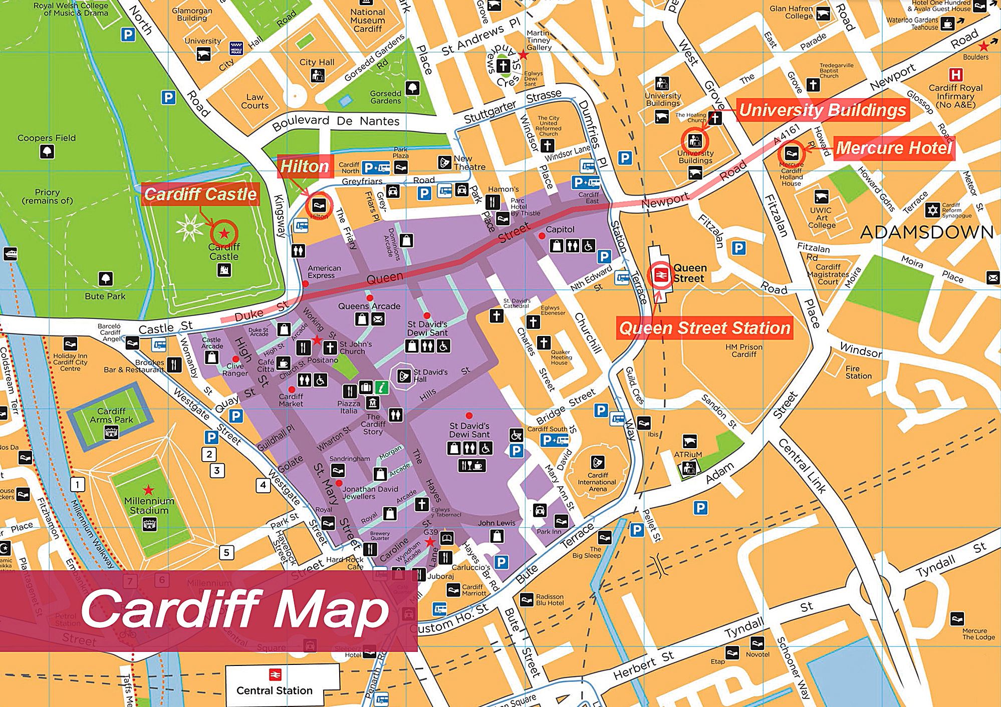 Speeds Map Of Cardiff