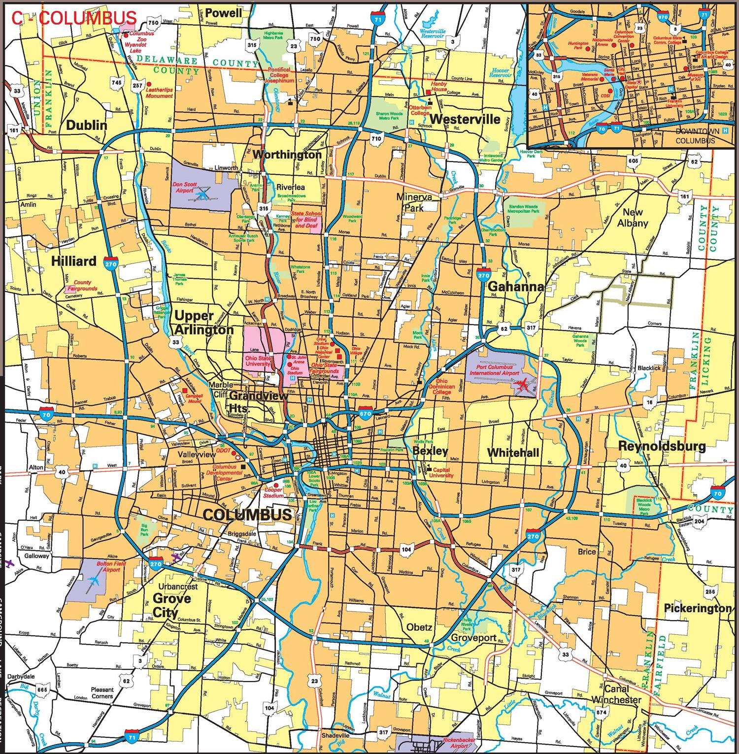 columbus state university map