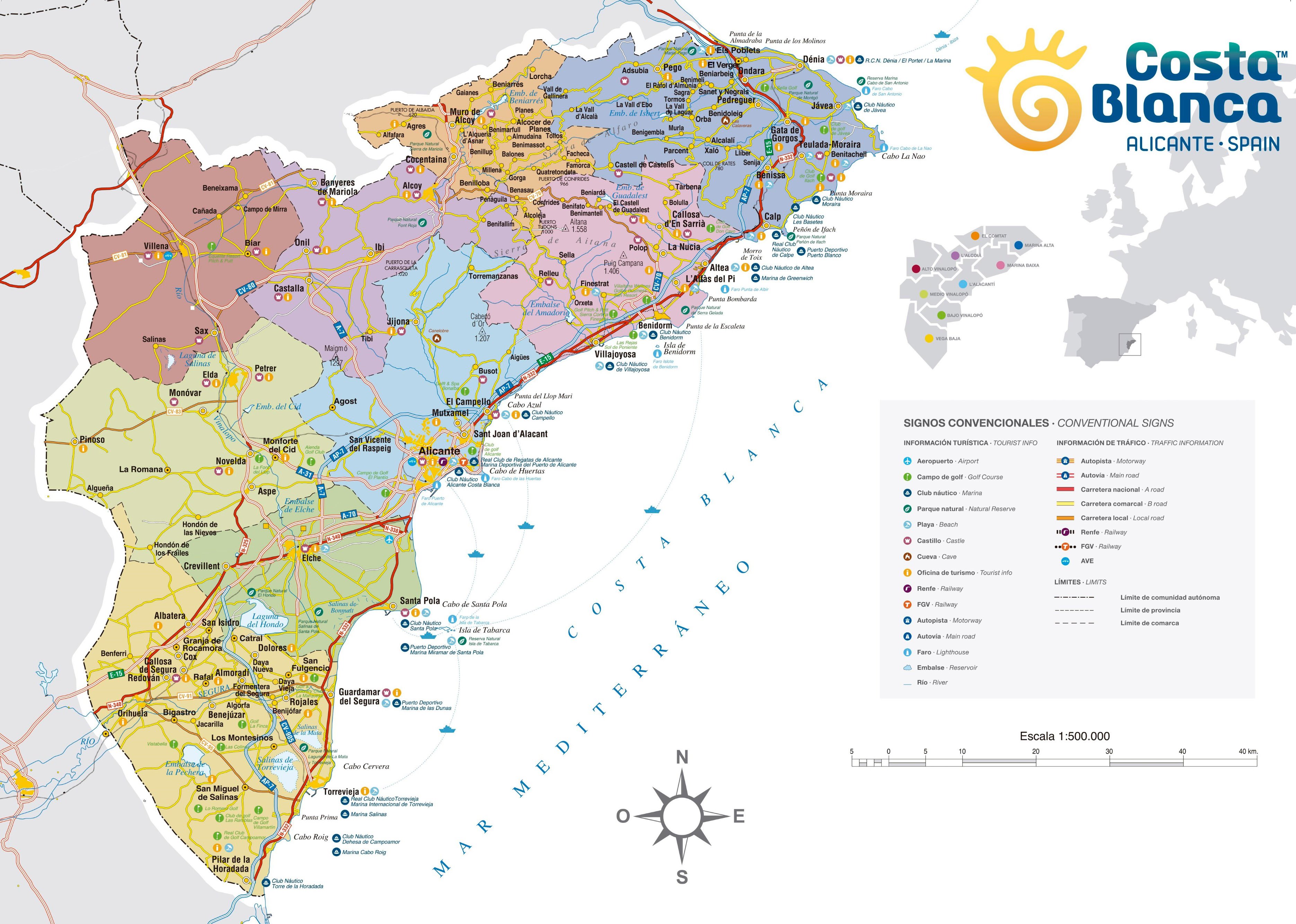 Costa Blanca Map 0 