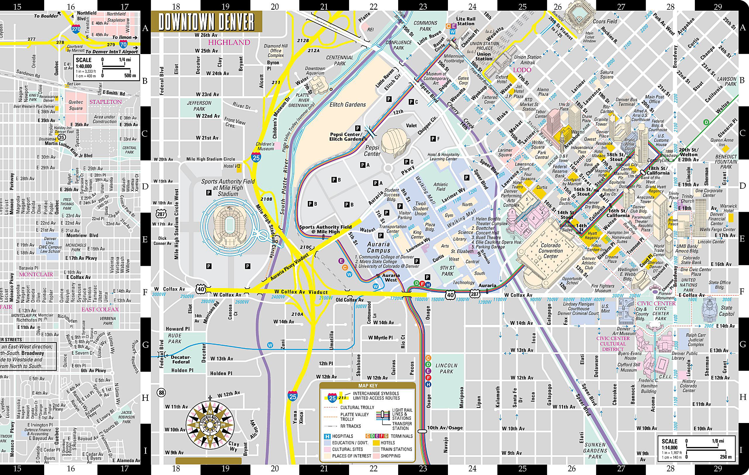 Denver Printable Map