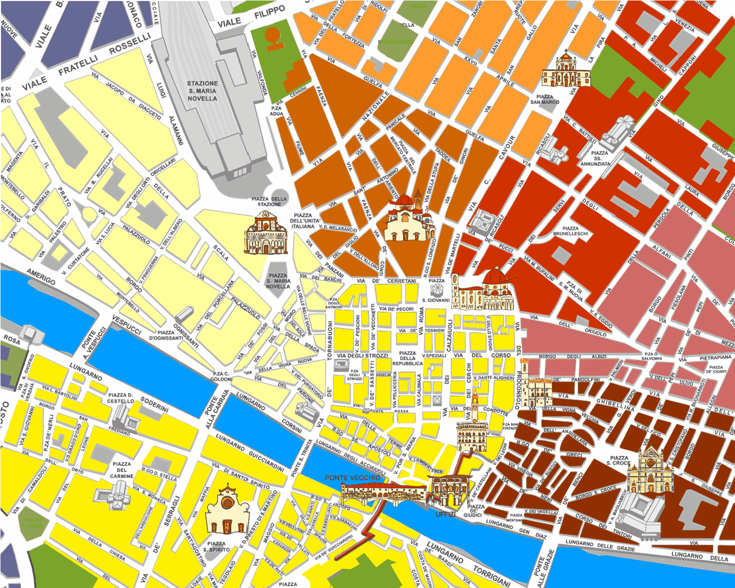 Mapas Detallados De Florencia Para Descargar Gratis E Imprimir 5169