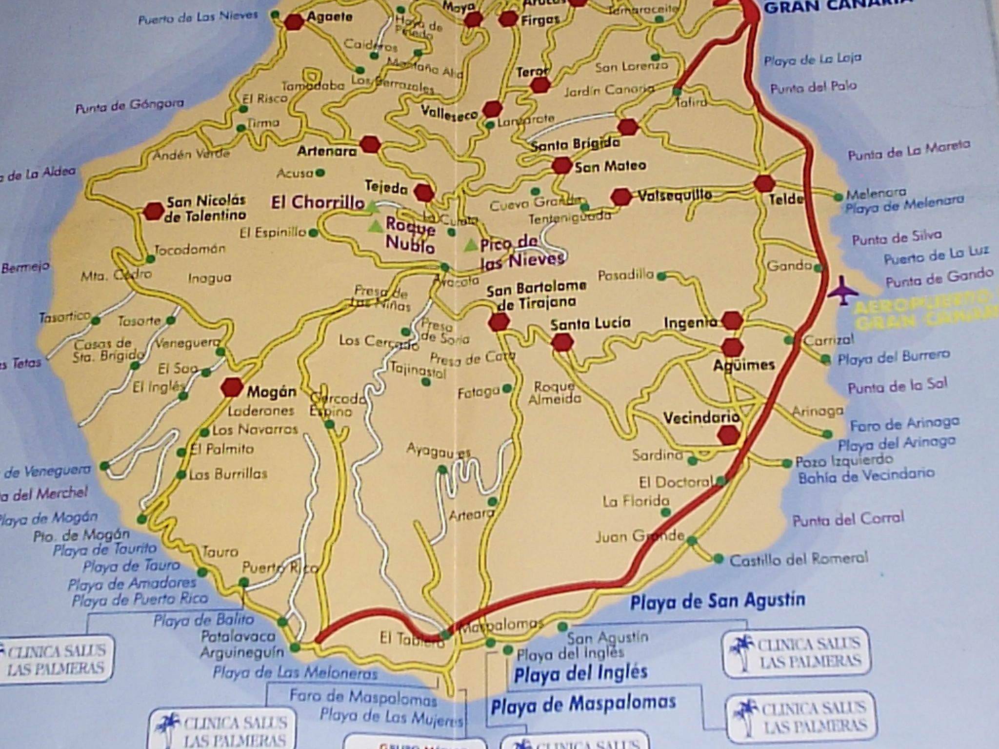 gran canaria tourist map