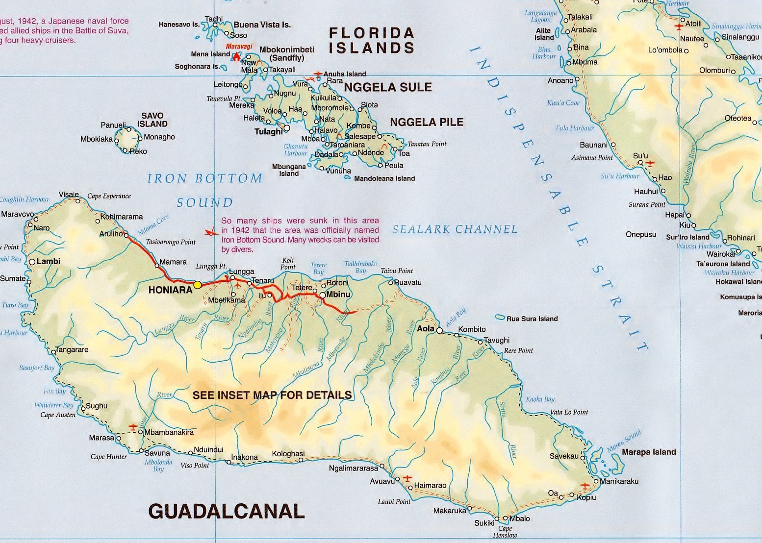 Географическая карта острова. Остров Гуадалканал на карте. Остров Гуадалканал на карте мира. Острова на карте. Остров Гвадалканал на карте.