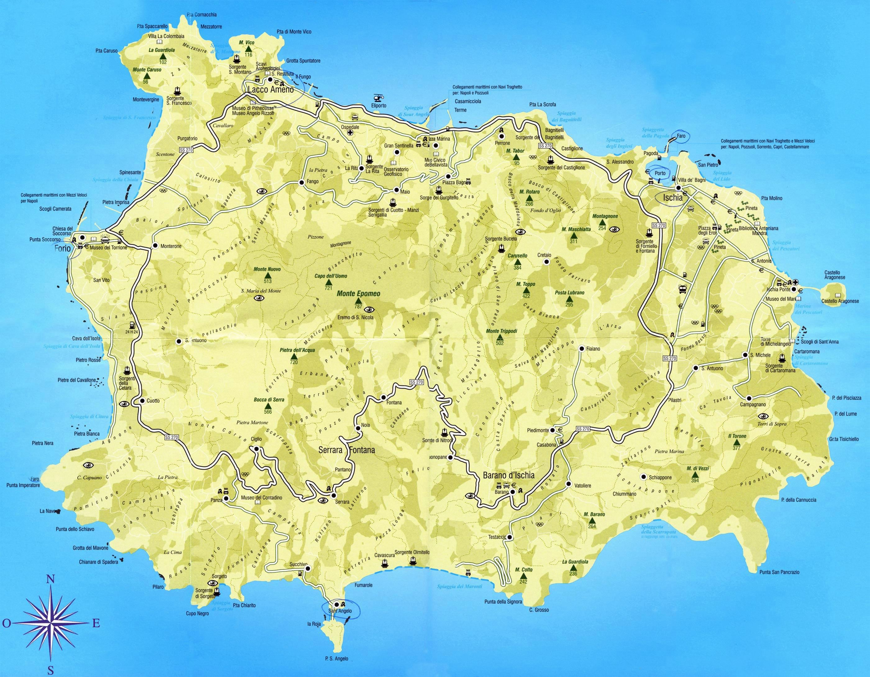 Cartina Ischia