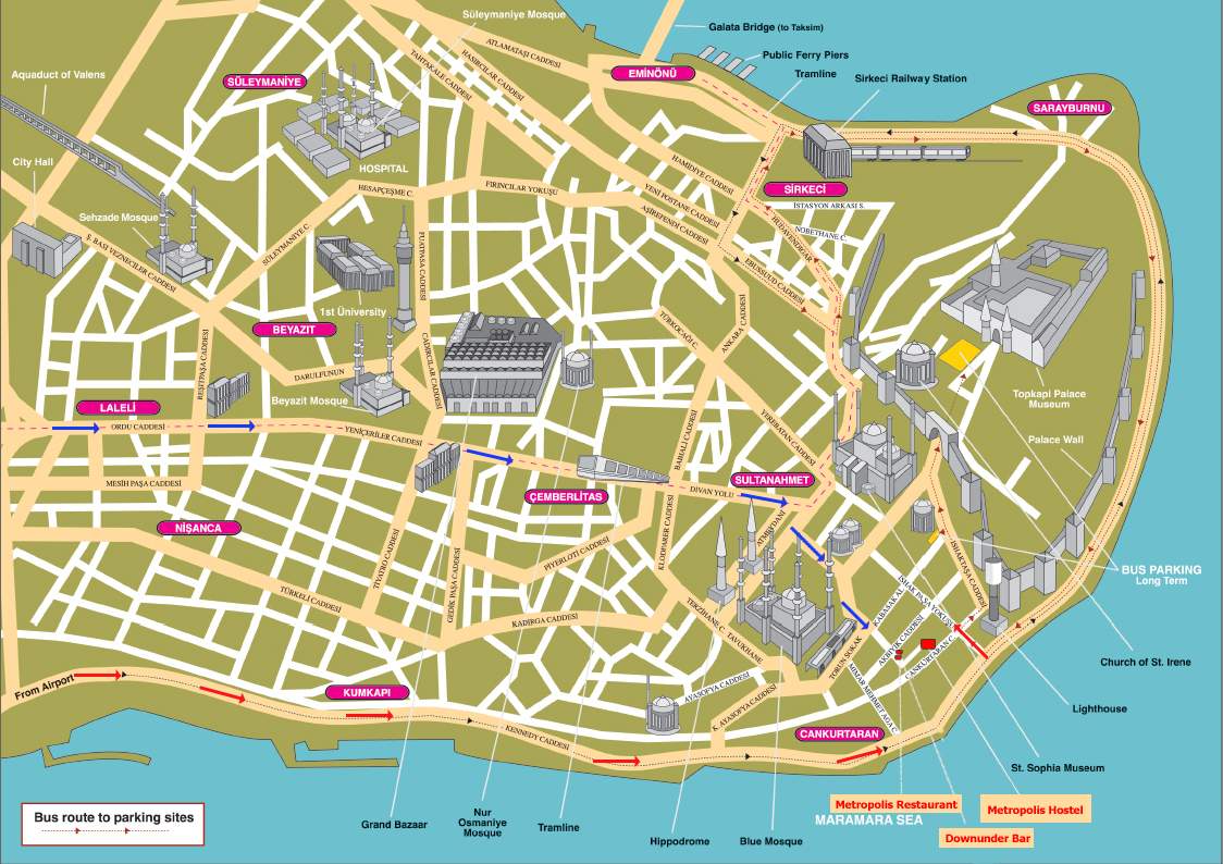 Mapas Detallados de Estambul para Descargar Gratis e Imprimir