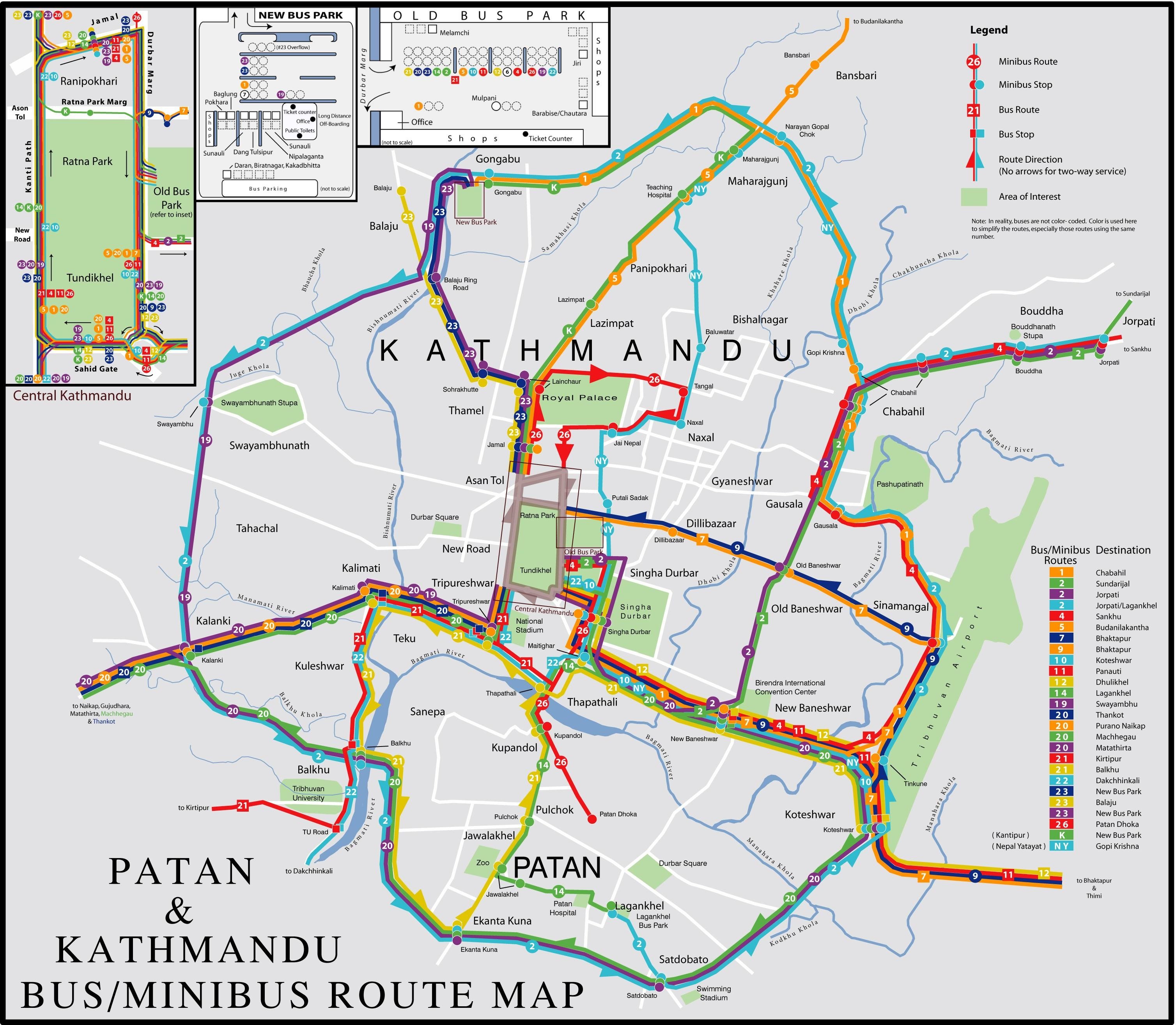 Kathmandu Maps Tourist Attractions City Map Transportation Map | The ...