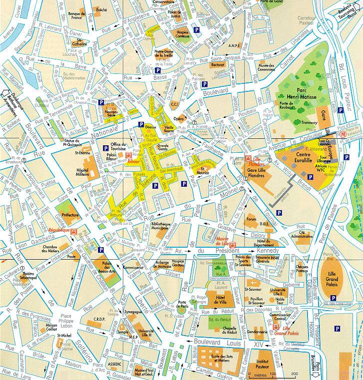 Large Lille Maps for Free Download and Print | High-Resolution and
