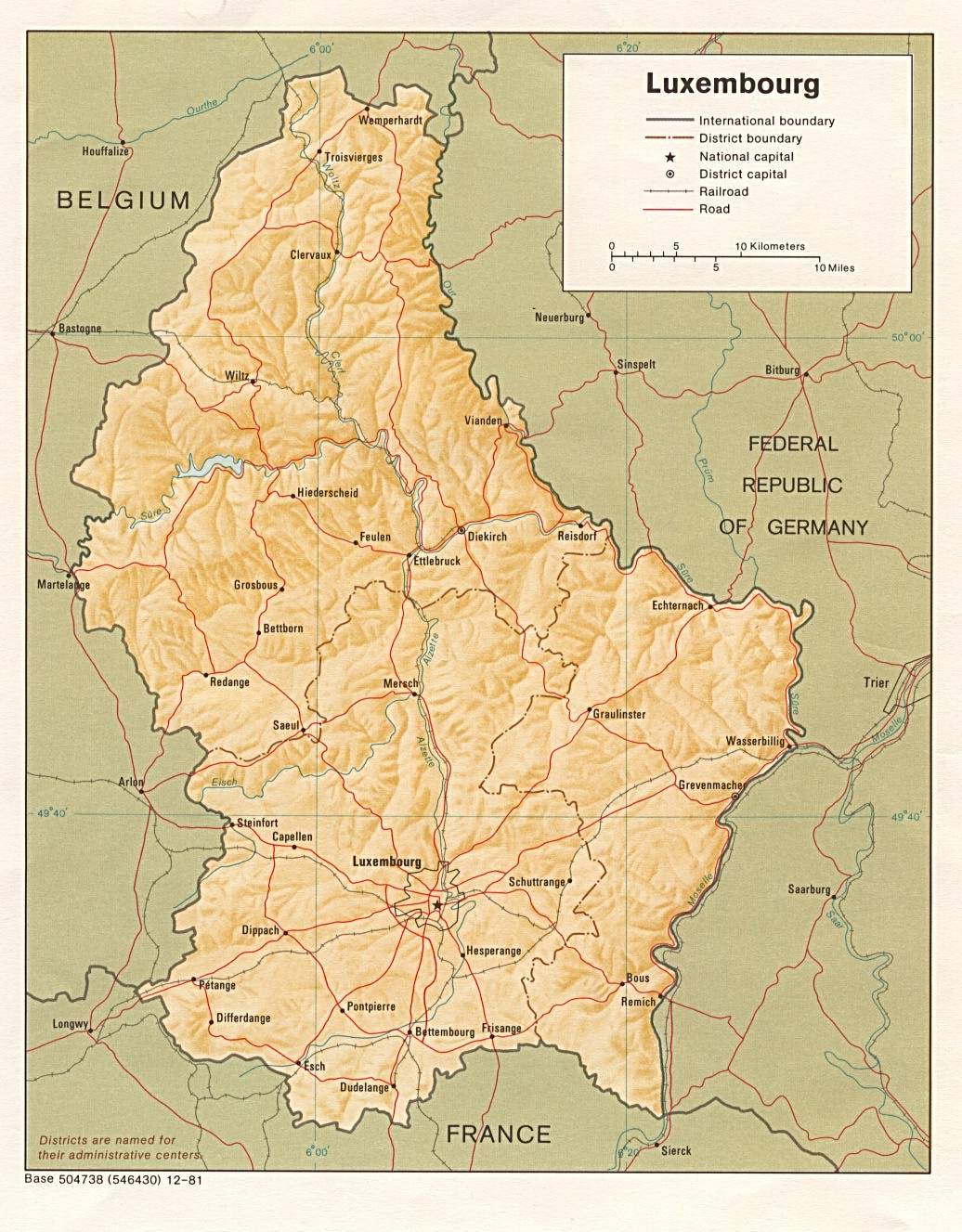 Lüksemburg Şehri Haritaları | İndirme için Yüksek Çözünürlüklü Haritalar