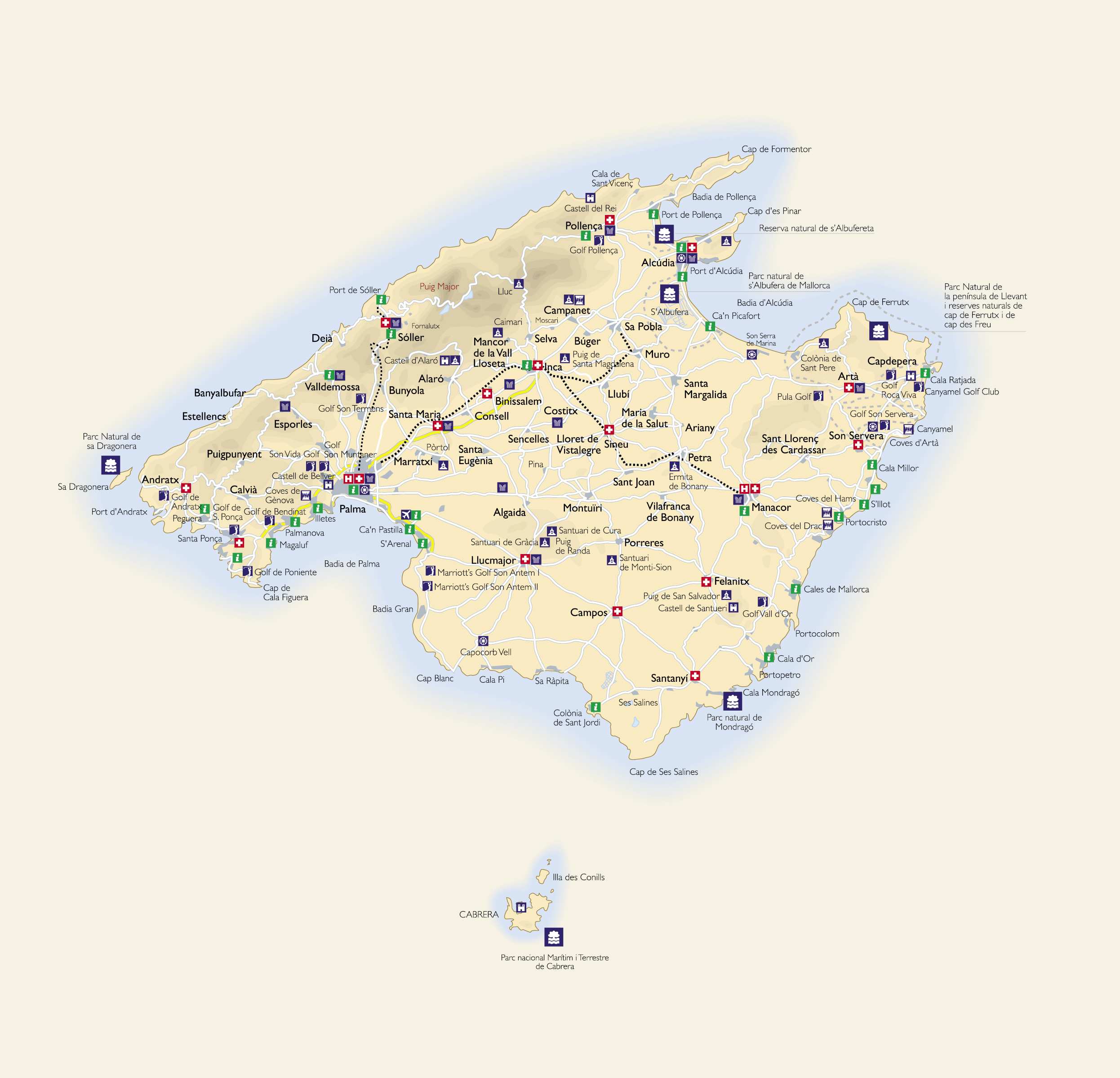 Large Mallorca Maps for Free Download and Print | High-Resolution and