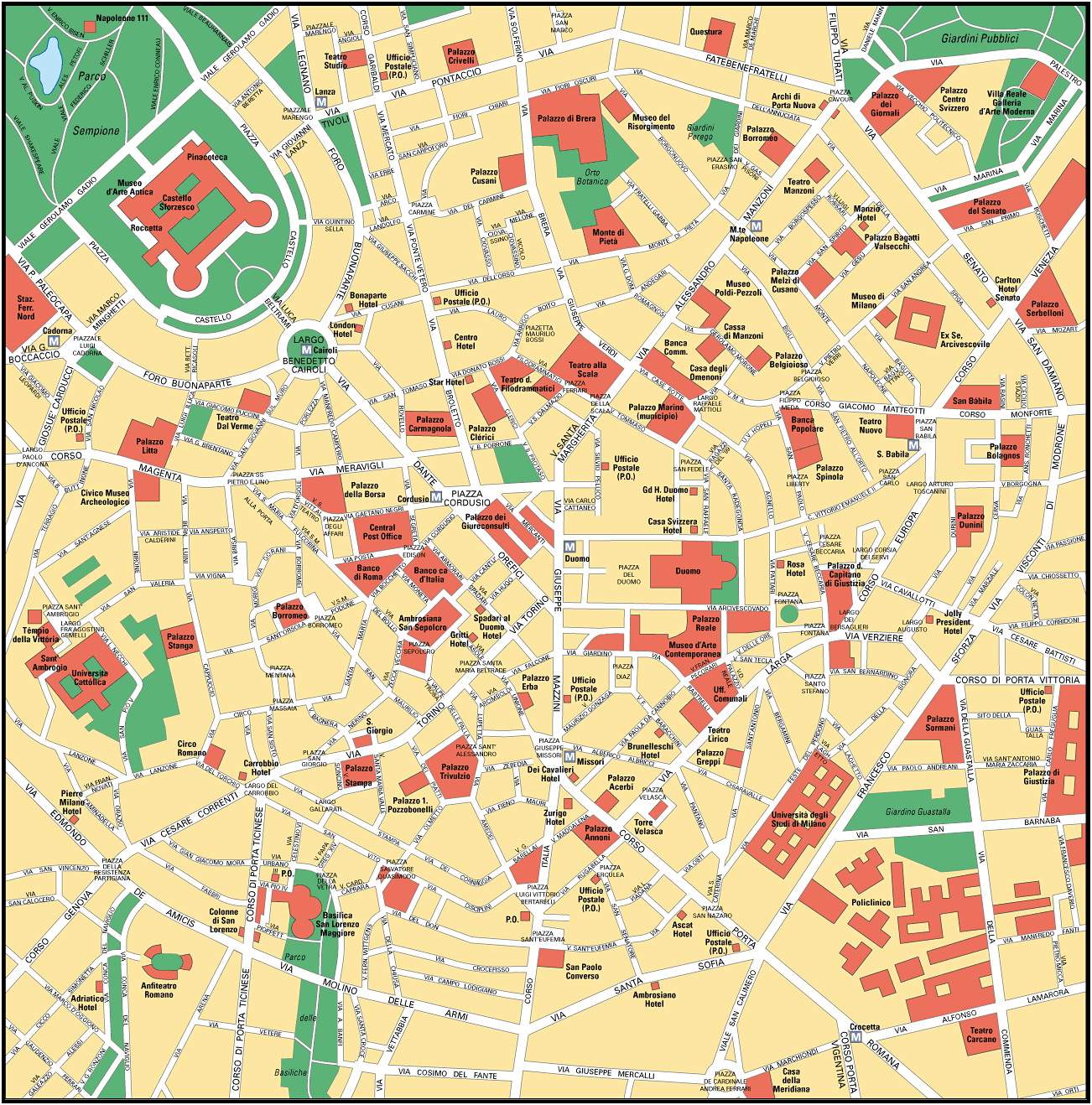 Large Milan Maps for Free Download and Print | High-Resolution and