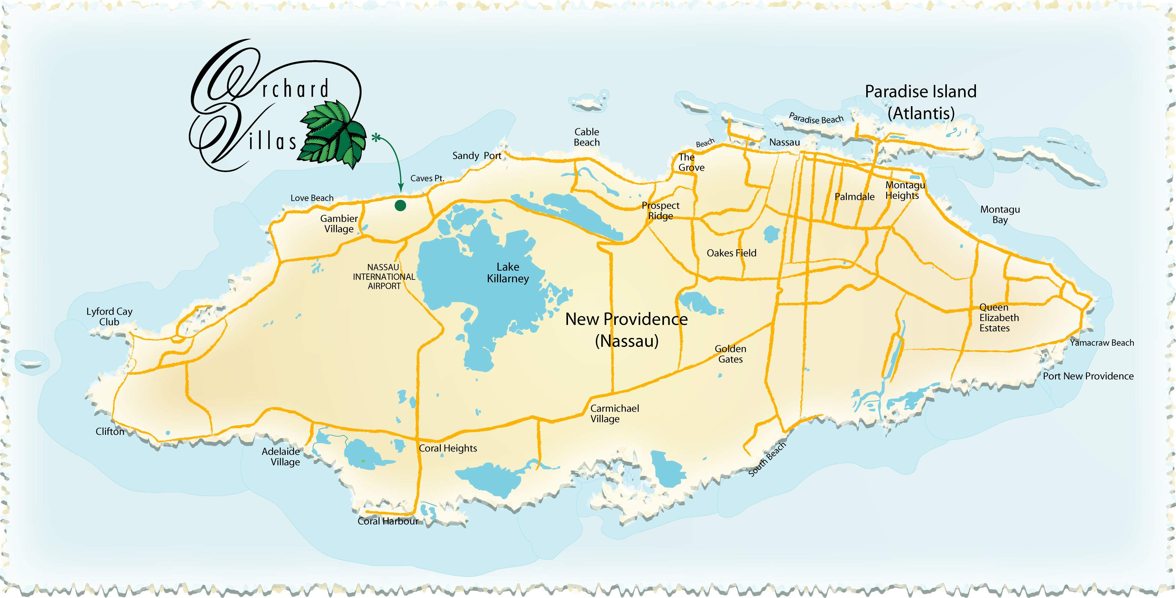 Map of nassau bahamas