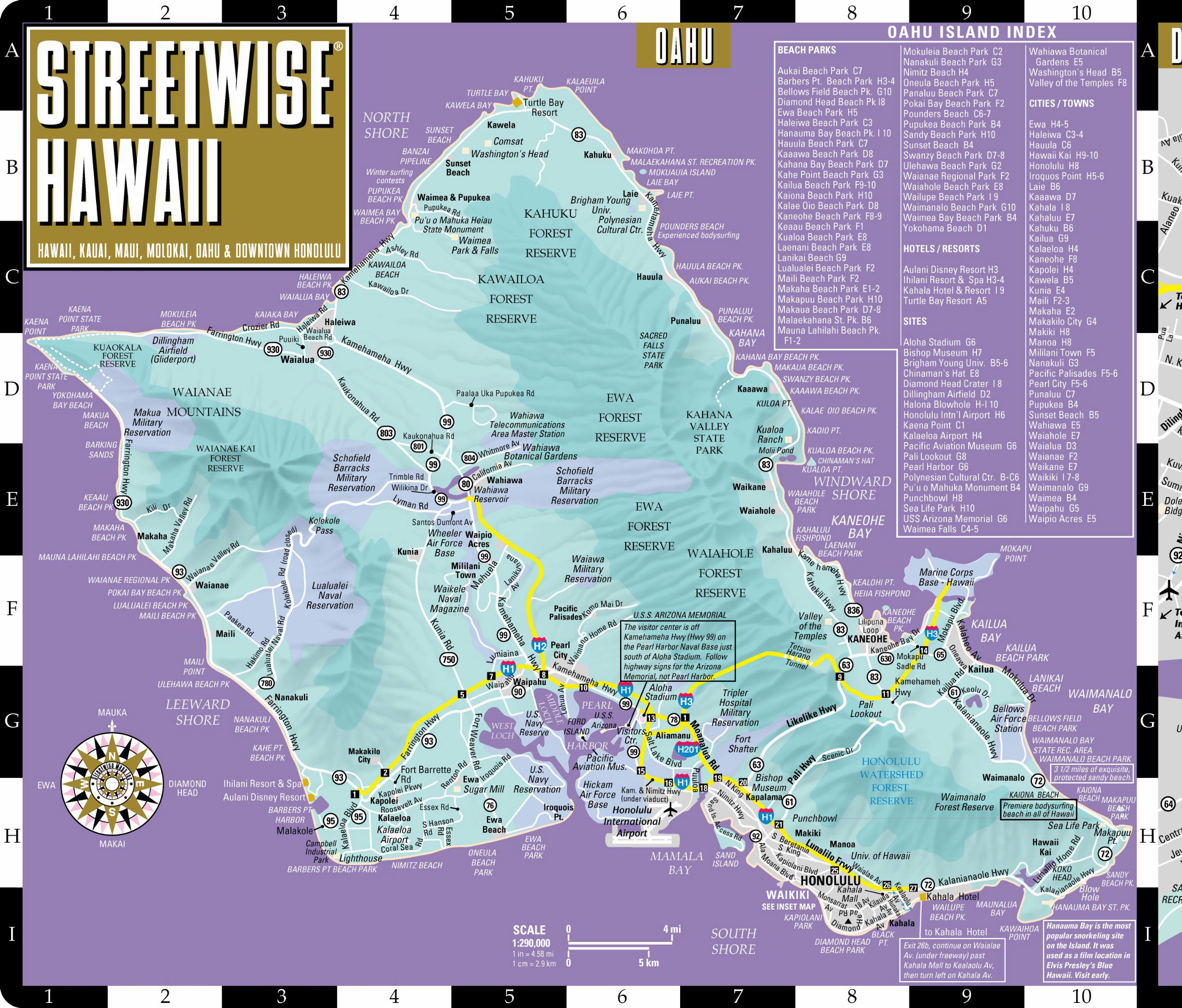 oahu map with tourist attractions