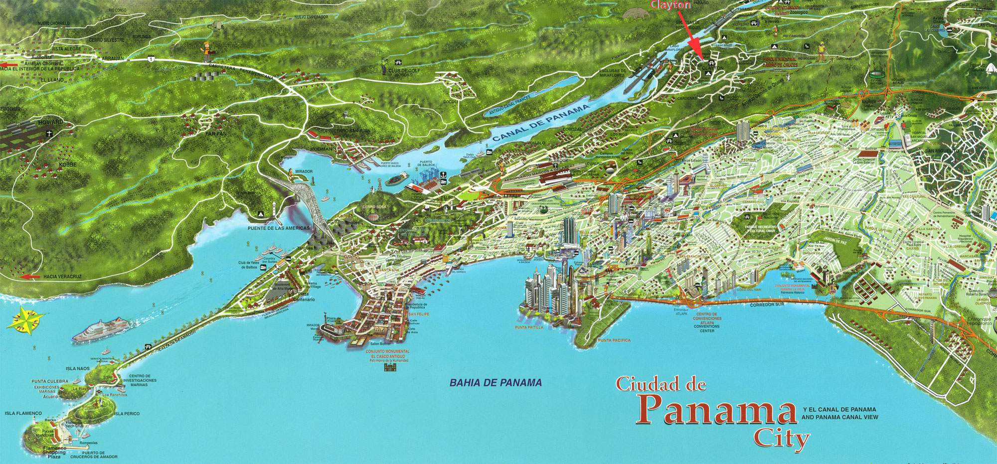 panama tourist map