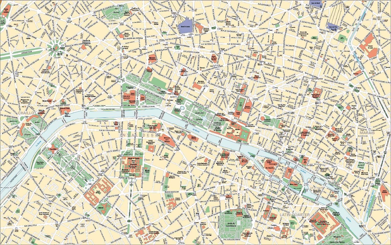 Large Paris Maps for Free Download and Print | High-Resolution and
