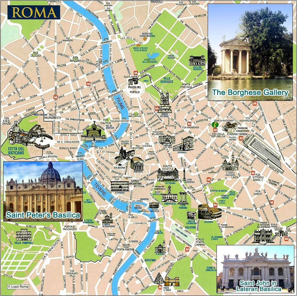 tourist map of rome printable