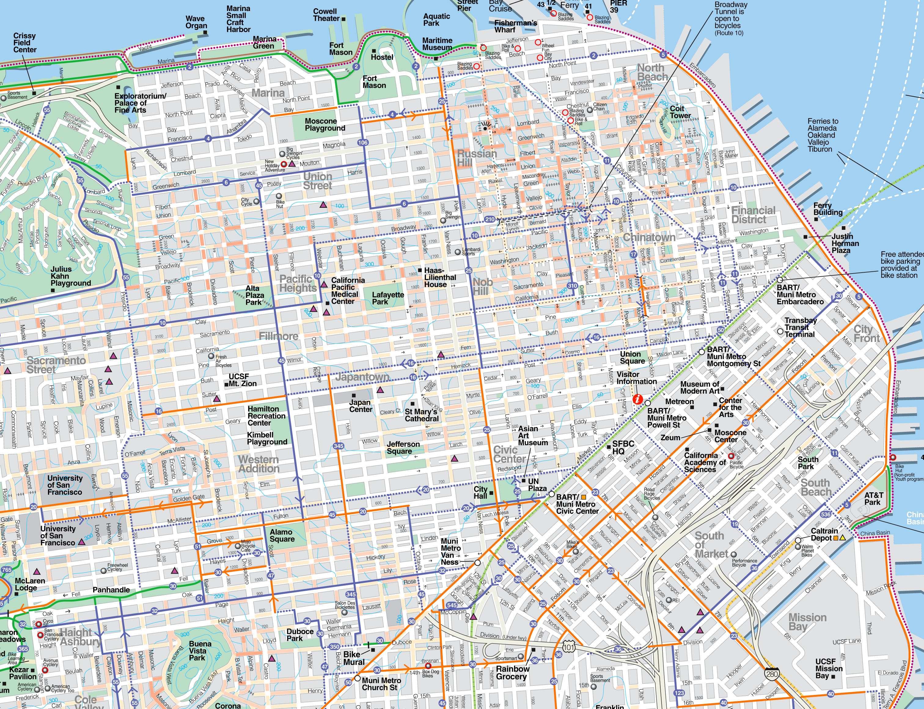 Printable Map Of San Francisco To Help You Find Your Way Once You Get ...