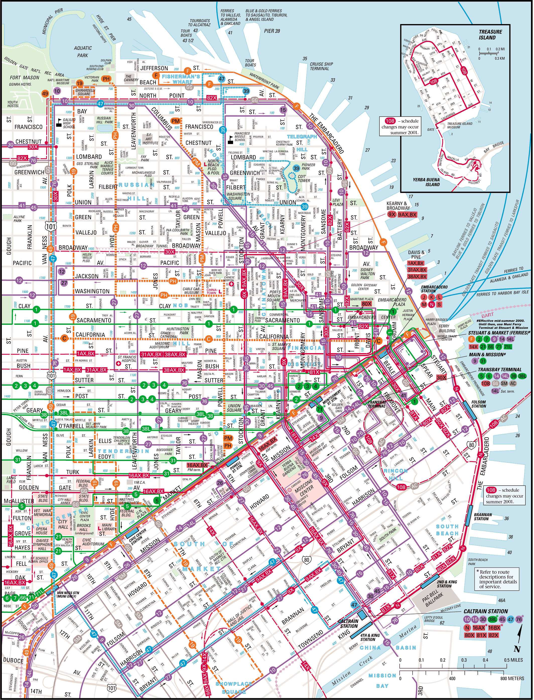 Map Of Downtown San Francisco - State Coastal Towns Map